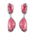 Norwegische Thulit-Ohrringe, 925 Silber platiniert ca. 14.71 ct