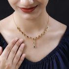 Natürliche, goldene Tansanit und Zirkon-Halskette, 45cm - 6,34 ct. image number 1