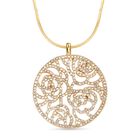 Magischer Kristallbaum-Anhänger mit Kette, goldfarben