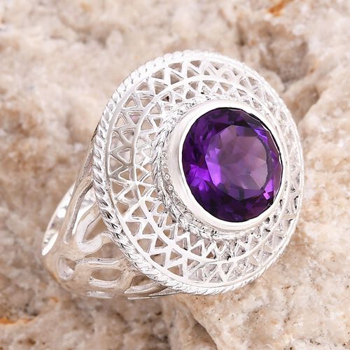 Royal Bali Kollektion - Afrikanischer Amethyst Ring - 6,18 ct. image number 1