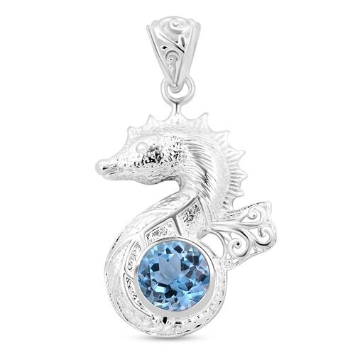 Royal Bali - Blau Topas Anhänger 925 Silber ca. 5.43 ct image number 0