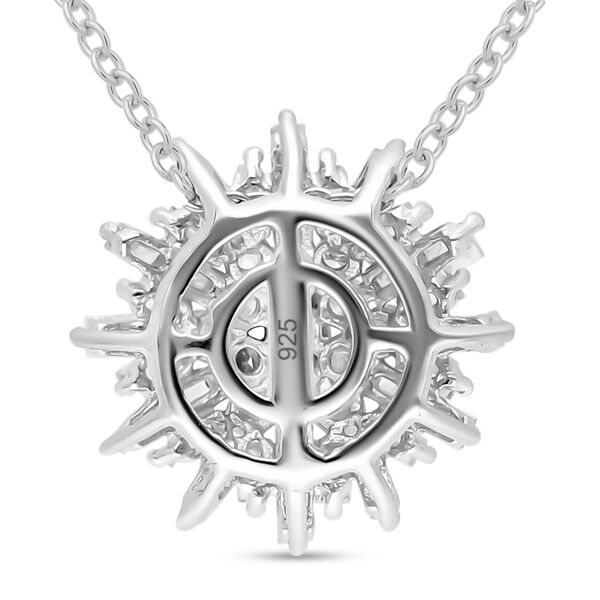 Schneeflocke Diamant Anhänger mit Kette- 0,50 ct. image number 5