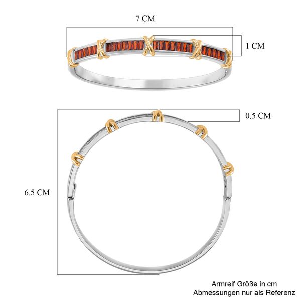 Roter Zirkonia Armreif ca. 19 cm, bicolor image number 7