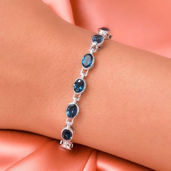 London Blau Topas-Armband, 19 cm image number 3