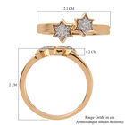 Diamant Sterne Ring 925 Silber 585 Vergoldet image number 6