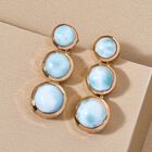 Larimar-Ohrringe, 925 Silber vergoldet ca. 7.11 ct image number 1