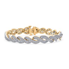 LUXURIANT DIAMOND - Lab Grown Diamant SI-GH SGL zertifiziert Armband ca. 19 cm 925 Silber 750 Gelbgold Vermeil (10-15 Werktage Lieferzeit) ca. 5.00 ct LUXURIANT DIAMOND - Lab Grown Diamant SI-GH SGL zertifiziert Armband ca. 19 cm 925 Silber 750 Gelbgold Vermeil (10-15 Werktage Lieferzeit) ca. 5.00 ct