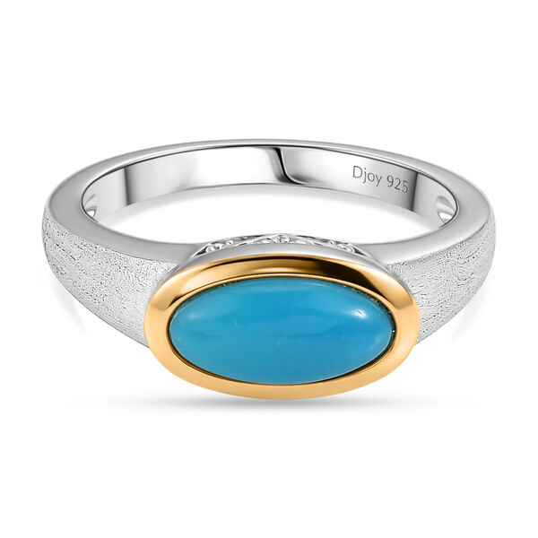 D'Joy AA Sleeping Beauty T&uuml;rkis Ring 925 Silber Rhodiniert (Gr&ouml;&szlig;e 19.00) ca. 1,11 ct