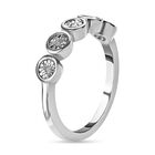 Weißer Diamant-Ring, 925 Silber platiniert (Größe 19.00) ca. 0.05 ct image number 4
