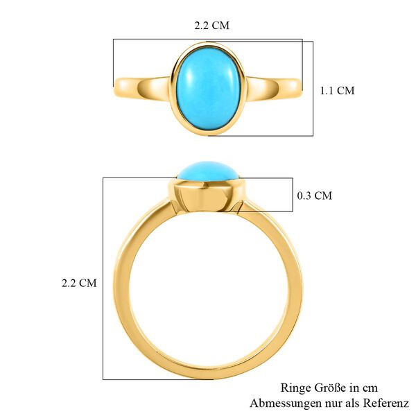 Amerikanischer, natürlicher Sleeping Beauty Türkis-Ring - 1,43 ct. image number 7