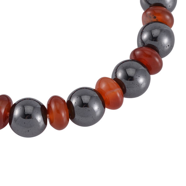 H&auml;matit, Roter Achat Flexibles Armband, cm  ca. 215.00 ct image number 3