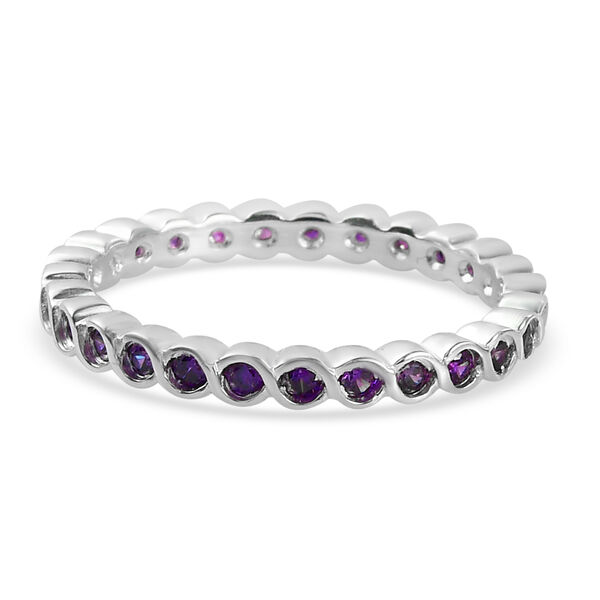 LUSTRO STELLA - Amethyst Zirkonia-Ring, 925 Silber  ca. 0,78 ct