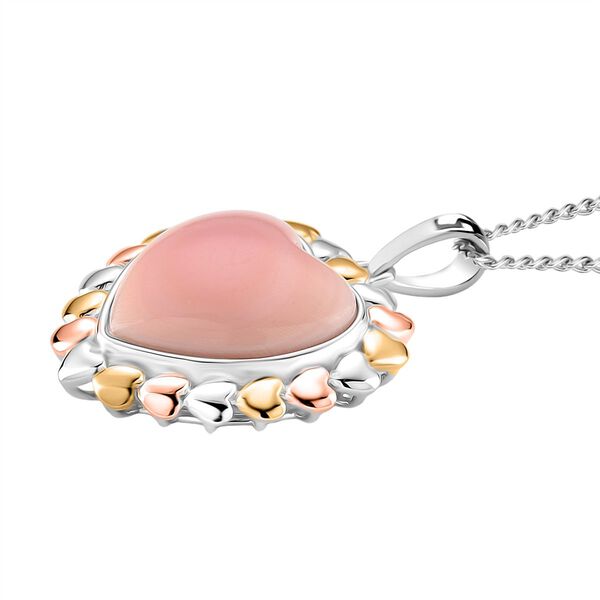 D'Joy Natürliche Rosa Königsmuschel Perle Schmuckset ca. 45 cm 925 Silber rhodiniert image number 3