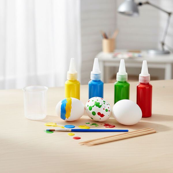 LIVMORE Kreatives Acryl Pour Art DIY Set mit Dekor Eiern und Farben image number 1