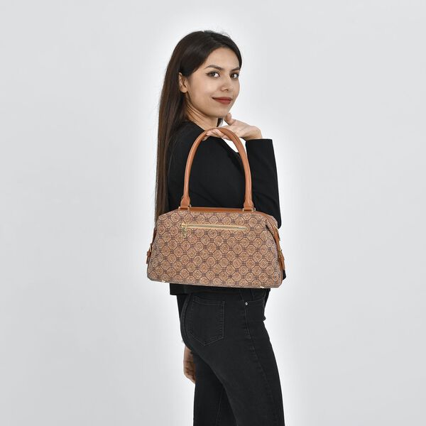 Handtasche aus Naturkork mit RFID-Schutz, braun gemustert image number 3