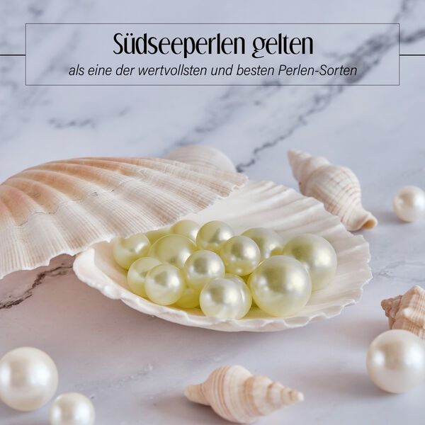 AAA goldene S&uuml;dseeperle-Ohrringe in 750 Gold image number 4