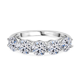 LUXURIANT SI-GH Labor Diamant Ring, 925 Silber rhodiniert - 2 ct.