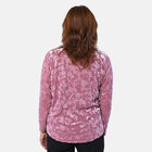 LA MAREY langärmeliges Top aus weichem Samt, Größe XL, Blush Rosa image number 1