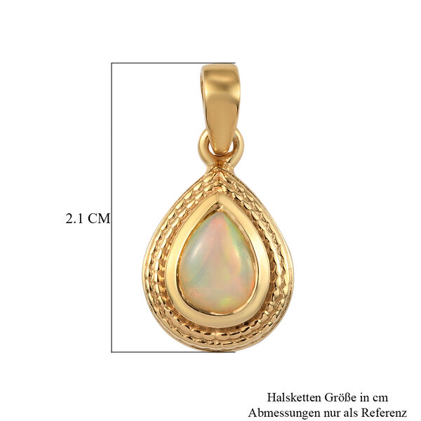 Natürlicher, äthiopischer Opal Solitär-Anhänger in Silber image number 6