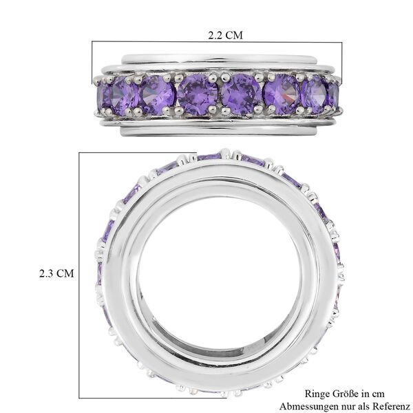 Amethyst kubischer Zirkonia-Spinning-Ring image number 6
