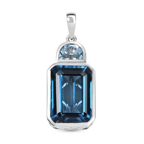 London Blautopas und himmelblauer Topas Anhänger - 9,54 ct. image number 0