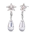 Chic weiße Kristall Ohrhänger
