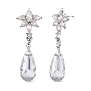 Wei&szlig;e Kristall-Ohrringe - 13 ct.