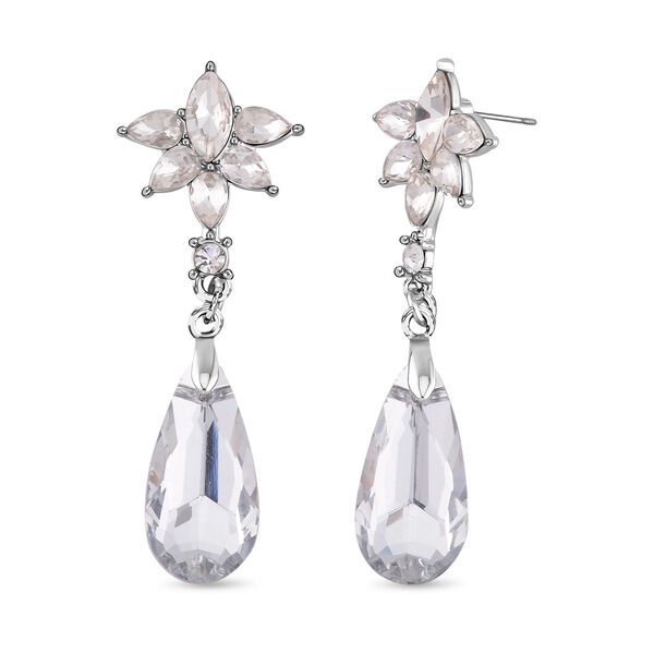 Wei&szlig;e Kristall-Ohrringe - 13 ct.