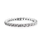 J Francis gefertigt mit Swarovski Weißer Kristall Ring 925 Silber platiniert (Größe 21.00) (8-10 Tagen Lieferzeit)