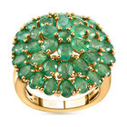 Kagem sambischer Smaragd-Ring, 925 Silber vergoldet  ca. 5,19 ct image number 3