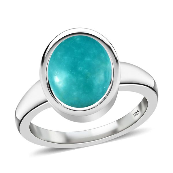 Sierra Nevada T&uuml;rkis Solit&auml;r Ring, 925 Silber platiniert, 1,90 ct image number 4