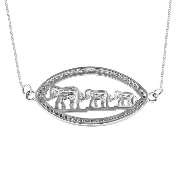 LUSTRO STELLA Elefant Zirkonia Halskette, 45cm - 0,42 ct. image number 2