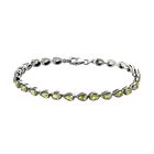 Peridot Armband, ca. 20 cm, 925 Silber platiniert ca. 7,19 ct