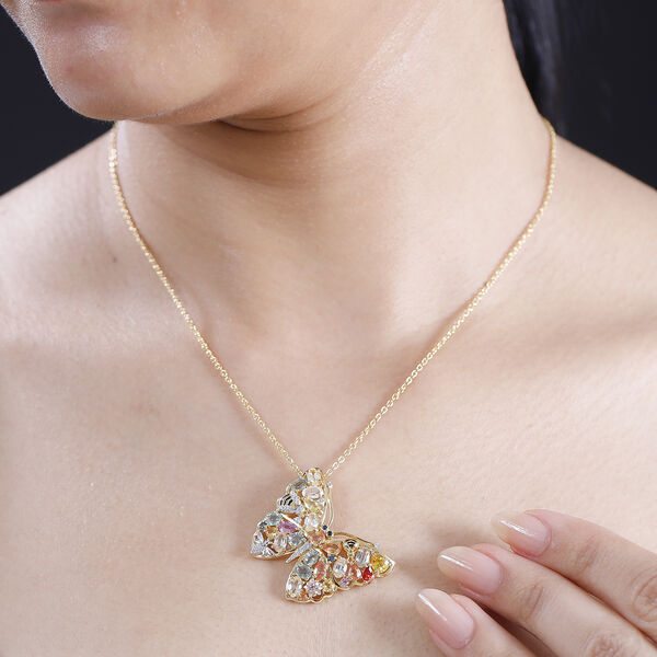 GP Trionfo Collection - Multi-Saphir und Zirkon-Anhänger mit 45cm Kette - 5,76 ct. image number 10