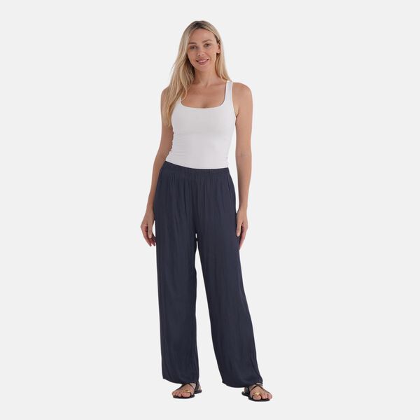Damen Hose, Dunkelblau, Taille 32&ndash;48 cm, L&auml;nge 104 cm