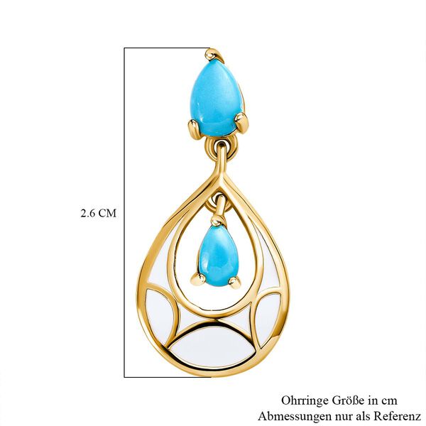 Nat&uuml;rliche Sleeping Beauty T&uuml;rkis-Ohrringe - 1,02 ct. image number 6