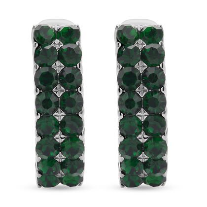 Gr&uuml;ne Kristall Ohrringe, 316L Edelstahl