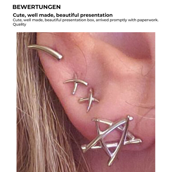 Molto Kiss Stacking Ohrstecker in rhodiniertem Silber image number 21