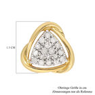 Weiße Diamant-Ohrringe, 925 Silber Gelbgold Vermeil, ca. 0.50 ct image number 4