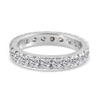 88 Facetten Moissanit-Ring, 925 Silber platiniert (Größe 16.00) ca. 1,32 ct