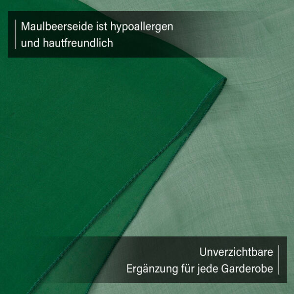 LA MAREY - Chiffonschal aus 100% Maulbeerseide in Gr&uuml;n image number 3