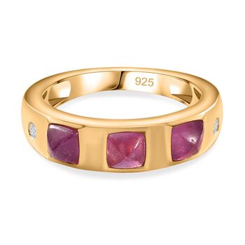 Ilakaka Rosa Saphir und Zirkon Ring - 2,04 ct.