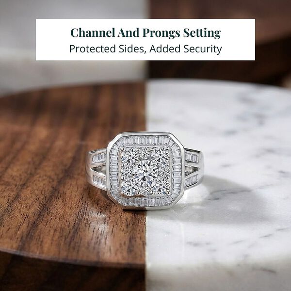 LUXURIANT DIAMOND - Lab Grown Diamant SI-GH Ring 925 Silber Rhodiniert (Gr&ouml;&szlig;e 17.00) ca. 1.99 ct image number 4