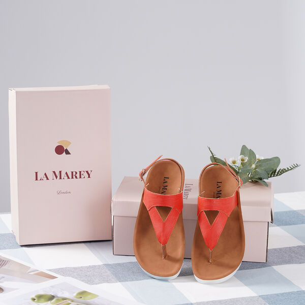 LA MAREY - Damen Sandalen, Gr&ouml;&szlig;e 36, Orange image number 7