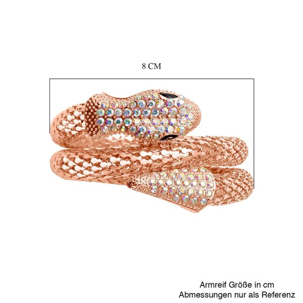 Kristall Schlange gewundenes Armband in Ros&eacute;goldton - 1,70 ct. image number 5