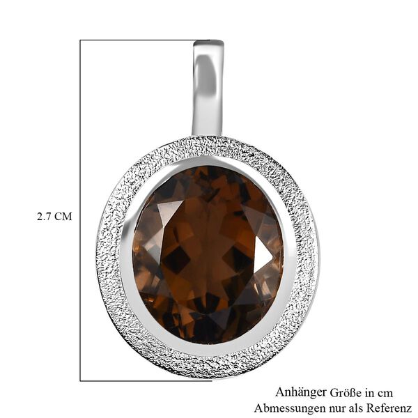 Rauchquarz Anh&auml;nger, 925 Silber platiniert, ca. 7.42 ct image number 6