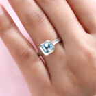 Kambodschanischer, blauer Zirkon-Ring, 925 Silber platiniert  ca. 2,71 ct image number 2