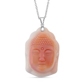 D'Joy Natürlicher Rosa Königsmuschel Perle Anhänger mit 50cm Kette - 92,50 ct.