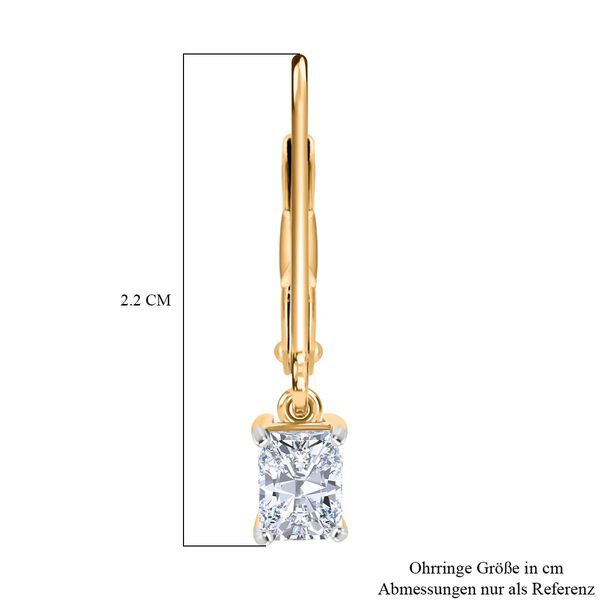 LUXURIANT DIAMOND - Lab Grown Diamant VS-GH SGL zertifiziert Ohrringe 925 Silber 750 Gelbgold Vermeil (10-15 Werktage Lieferzeit) ca. 1.00 ct image number 4