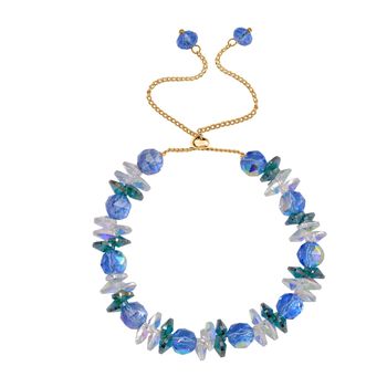 Mehrfarbiger Kristall Armband ca. Flexibles cm Std Gelb